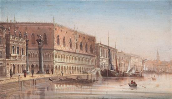 August Siegen (1850-1910) Views of Venice 7.25 x 12.5in.